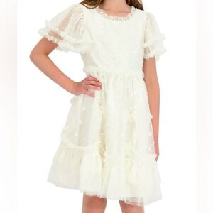 NWT Kensie Girl Cream / Ivory Formal Dress 14 Girls w/ sequins